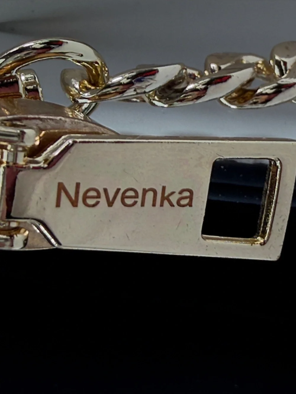 Nevenka PU Leather Top Handle Portrait Print Gold Chain Crossbody Detachable - Picture 9 of 9